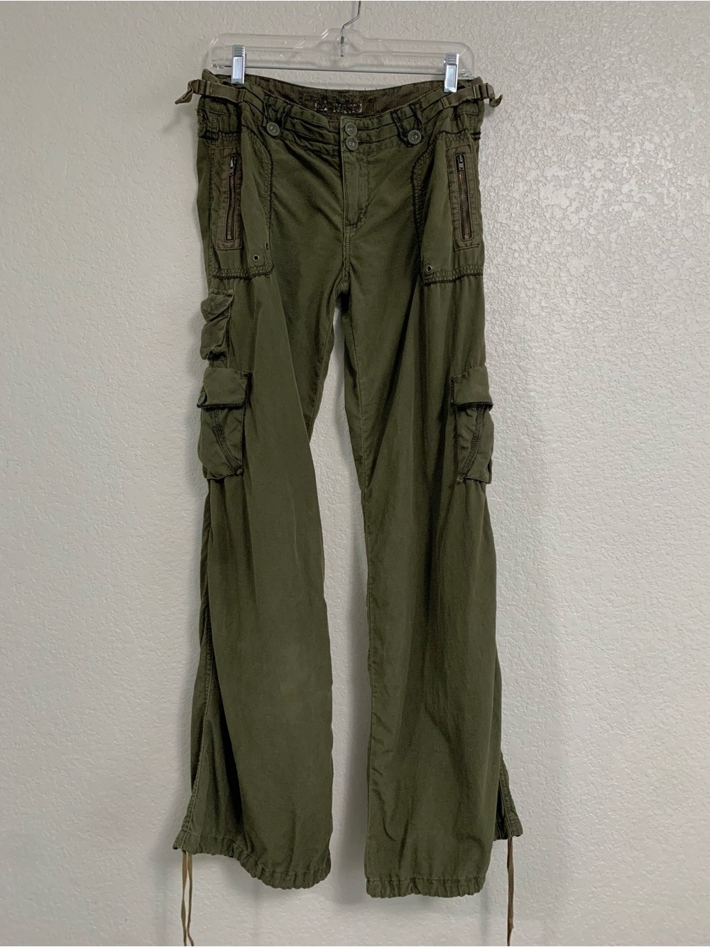 Vtg Da-Nang Cargo Pants Womens M Y2K Utility Ripstop Grunge Boho Green